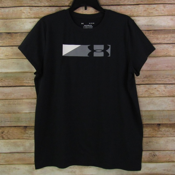 Under Armour Tops - Under Armour Crew Neck Black/Gray/White Tee XL